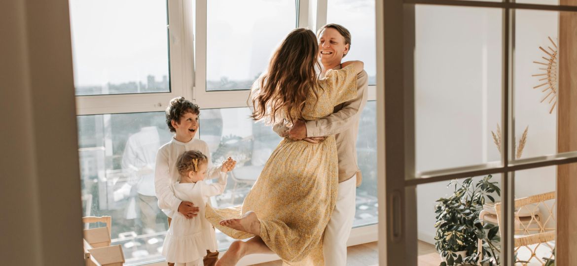 Family in a family vacation