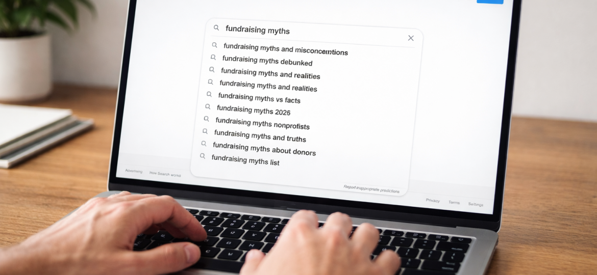 Searching for fundraising myths on search bar