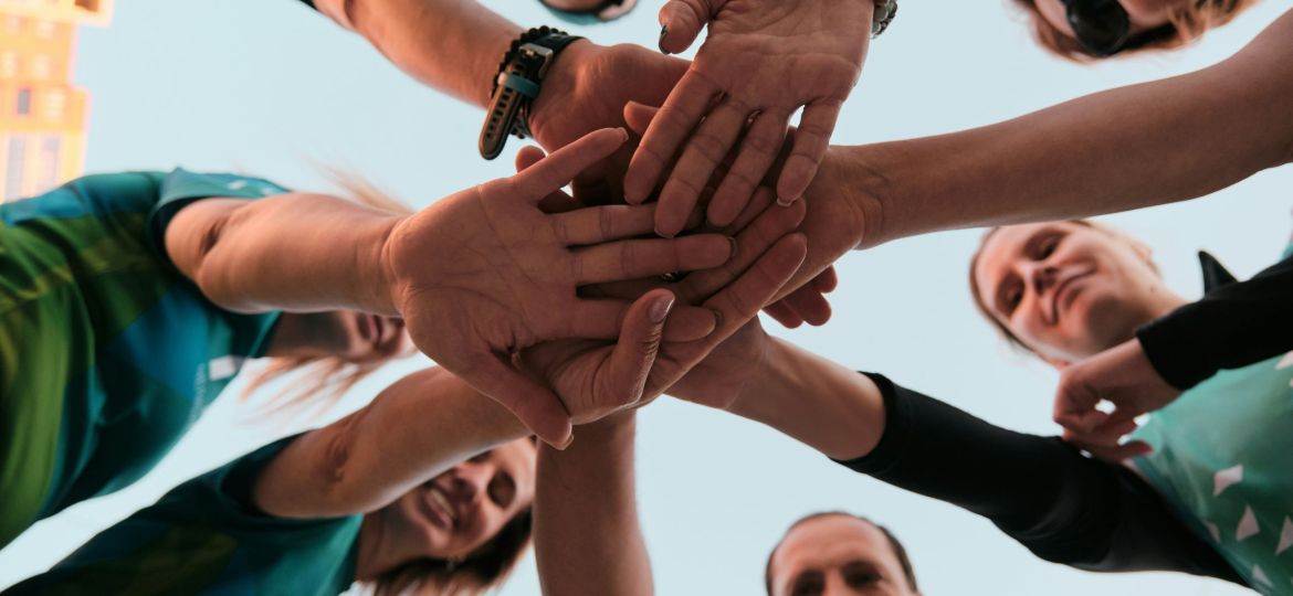 Team hands together